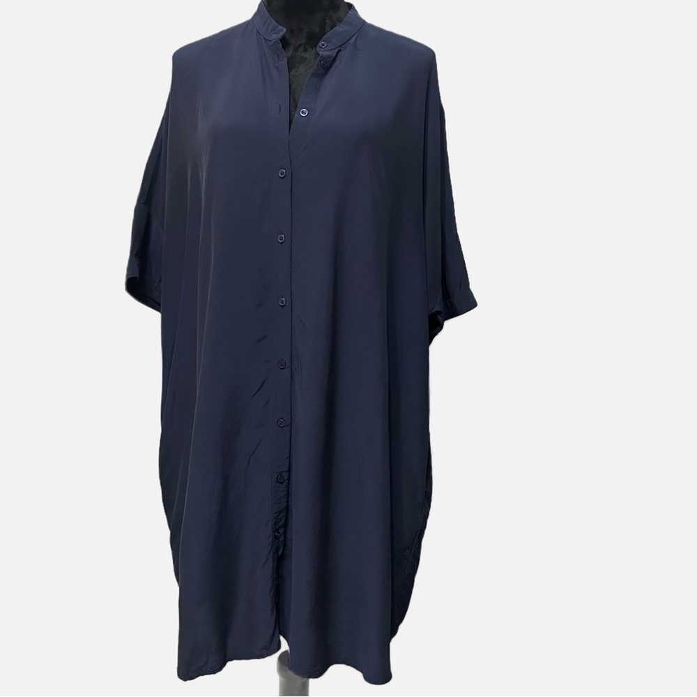 Stockholm Atelier other stories tunic dress US Sz 8 Black Short Sleeve Lagenlook